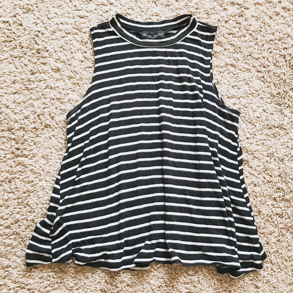 Striped halter top